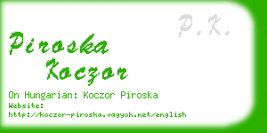 piroska koczor business card